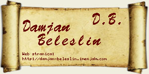 Damjan Beleslin vizit kartica